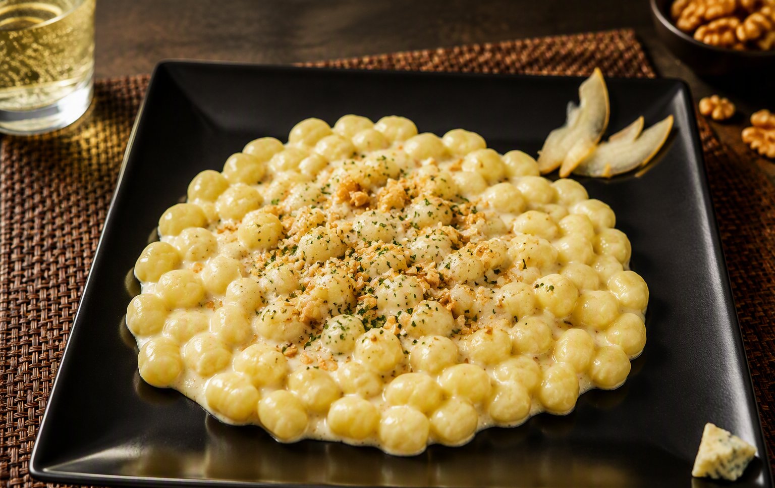 Gnocchi al gorgonzola con noci